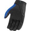 Γάντια μηχανής ICON HOOLIGAN CE - BLUE thumb
