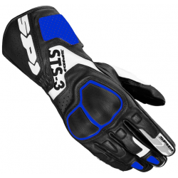 Δερμάτινα γάντια μηχανής SPIDI STS-3 Black/Blue