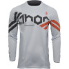 Μπλούζα motocross THOR PULSE CUBE LIGHT GRAY/RED ORANGE
