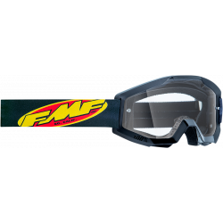 Μάσκα μηχανής motocross FMF PowerCore Core ΜΑΥΡΟ Clear