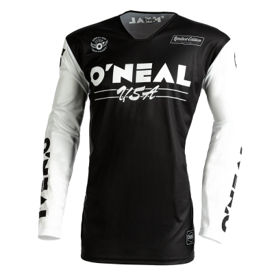 Μπλούζα μηχανής motocross O'NEAL MAYHEM BULLET V.22 ΜΑΥΡΟ/ΑΣΠΡΟ