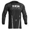 Μπλούζα motocross THOR PULSE MONO BLACK/WHITE