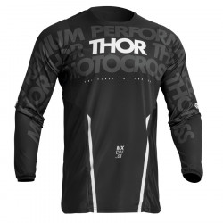 Μπλούζα motocross THOR PULSE MONO BLACK/WHITE