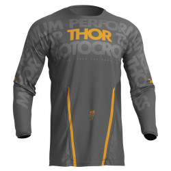 Μπλούζα motocross THOR PULSE MONO DARK GRAY/YELLOW