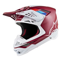 Κράνος μηχανής ALPINESTARS SM8 Contact MX ΑΣΠΡΟ/ΚΟΚΚΙΝΟ