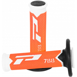 Χειρολαβές μοτοσυκλέτας PROGRIP Triple Density 788 FLUO ORANGE/BLACK