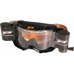 Μάσκα μηχανής motocross PROGRIP 3303 Vista ΜΑΥΡΟ Roll-Off SYSTEM