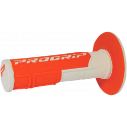 Χειρολαβές μοτοσυκλέτας PROGRIP Double Density WHITE/FLUO ORANGE