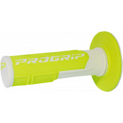 Χειρολαβές μοτοσυκλέτας PROGRIP Double Density WHITE/FLUO YELLOW