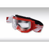 Μάσκα μηχανής motocross PROGRIP 3300 ΑΣΠΡΟ/ΚΟΚΚΙΝΟ CLEAR
