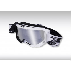 Μάσκα μηχανής motocross PROGRIP 3300 ΜΑΥΡΟ/ΑΣΠΡΟ MIRROR