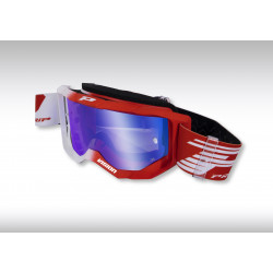 Μάσκα μηχανής motocross PROGRIP 3300 FL ΑΣΠΡΟ/ ΚΟΚΚΙΝΟ MIR
