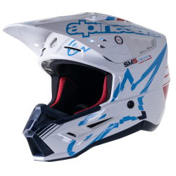 Κράνος μηχανής Alpinestars SM5 ACT ΑΣΠΡΟ/ΜΠΛΕ