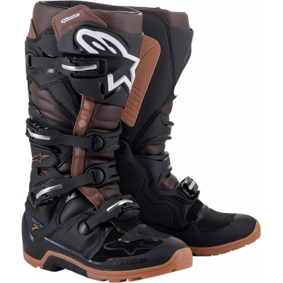 Μπότες μηχανής motocross ALPINESTARS TECH 7 ΜΑΥΡΟ/ΚΑΦΕ