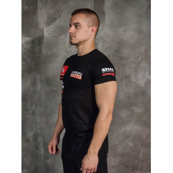 Ανδρικό μπλουζάκι LINSON MOTO BLACK
