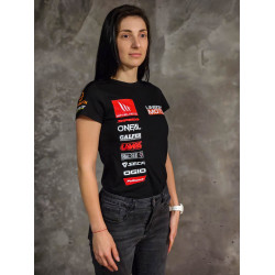 Γυναικείο μπλουζάκι μηχανής LINSON MOTO ΜΑΥΡΟ