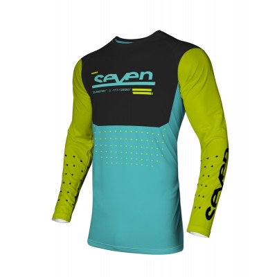 Μπλούζα μηχανής SEVEN VOX APERTURE FLO YELLOW/BLUE