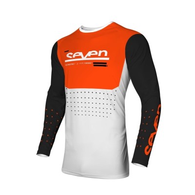 Μπλούζα μηχανής SEVEN VOX APERTURE FLO WHITE/ORANGE