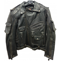 Δερμάτινο μπουφάν μηχανής CHOPPER BLACK Δερμάτινο μπουφάν μηχανής CHOPPER BLACK