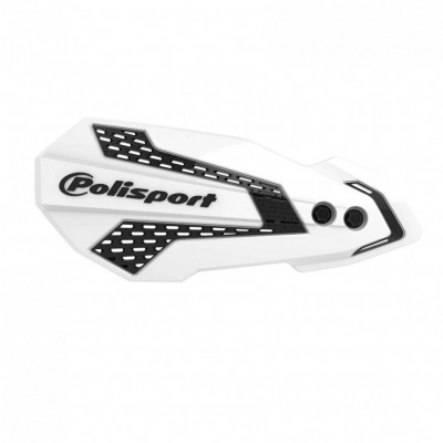 Προστατευτικές χούφτες μηχανής POLISPORT MX FLOW KAWASAKI KX250F/KX450F 2008-18 WHITE/BLACK