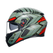 Κράνος μηχανής AGV K3 - DECEPT MATT ΜΑΥΡΟ/ΠΡΑΣΙΝΟ/ΚΟΚΚΙΝΟ thumb