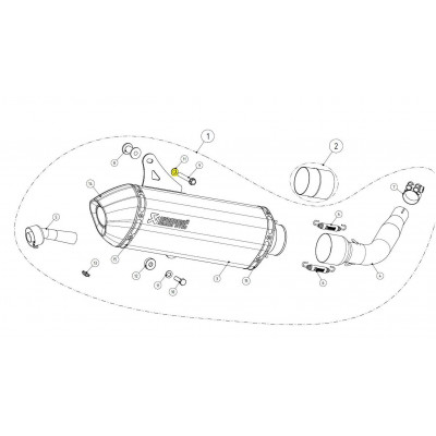 Αποστάτης εξάτμισης AKRAPOVIC WASHER P-DR4