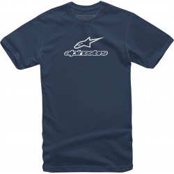 T-shirt μοτοσυκλέτας ALPINESTARS TEE WORDMARK NAVY/WT