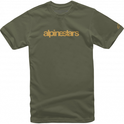 T-shirt μοτοσυκλέτας ALPINESTARS TEE HERITAGE GRN/GLD