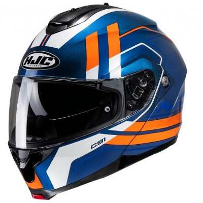 Κράνος μηχανής HJC C91 OCTO BLUE/ORANGE - FLIP UP