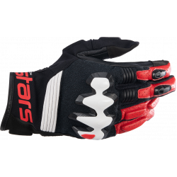 Γάντια μηχανής ALPINESTARS HALO BLK/WT/RD