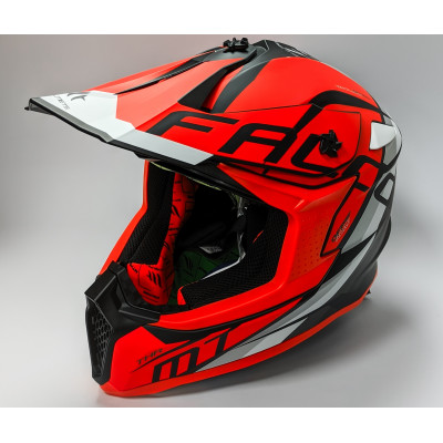 Κράνος μηχανής motocross MT FALCON THR B5 MATT PEARL FLUO RED