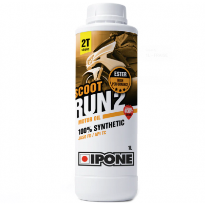 Λάδι μηχανής 2T IPONE SCOOT RUN 2 ΦΡΑΟΥΛΑ - 1 λίτρο
