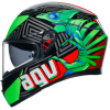 Κράνος μηχανής AGV K3 - KAMALEON ΜΑΥΡΟ/ΚΟΚΚΙΝΟ/ΠΡΑΣΙΝΟ