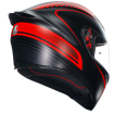Κράνος μηχανής AGV K1 S WARMUP ΜΑΤ ΜΑΥΡΟ/ΚΟΚΚΙΝΟ thumb