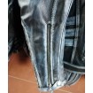 Δερμάτινο μπουφάν μηχανής CHOPPER BLACK/GREY thumb