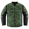 Υφασμάτινο μπουφάν μοτοσυκλέτας ICON HOOLIGAN CE TIGER`S BLOOD GREEN