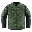 Υφασμάτινο μπουφάν μοτοσυκλέτας ICON HOOLIGAN CE TIGER`S BLOOD GREEN thumb