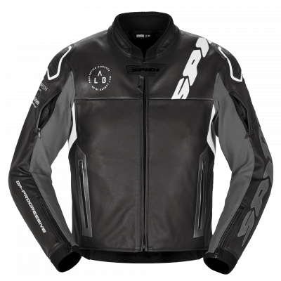 Δερμάτινο μπουφάν μηχανής SPIDI DP PROGRESSIVE LEATHER Black/White
