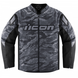 Υφασμάτινο μπουφάν μοτοσυκλέτας ICON HOOLIGAN CE TIGER`S BLOOD GREY