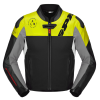 Δερμάτινο μπουφάν μηχανής SPIDI DP PROGRESSIVE HYBRID PERFORATED Black/Fluo