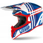 Παιδικό κράνος motocross AIROH WRAAP Broken Blue/Red gloss thumb