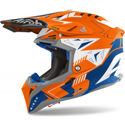 Κράνος μηχανής motocross AIROH AVIATOR 3 SPIN ORANGE FLUO MATT