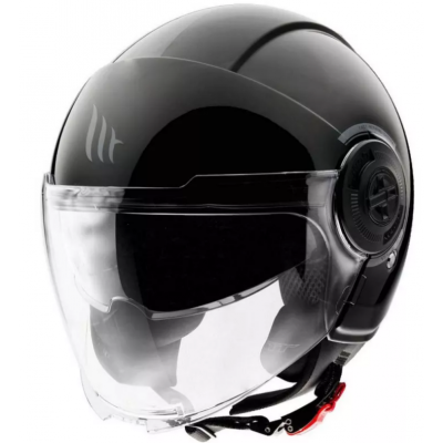 Κράνος μηχανής MT VIALE S SOLID A1 GLOSS ΜΑΥΡΟ JET - OPEN FACE