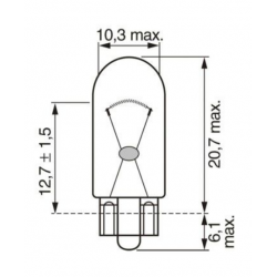 Λάμπα BOSCH Pure Light W5W Λάμπα BOSCH Pure Light W5W