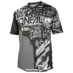 Κοντομάνικη μπλούζα ποδηλασίας MATRIX FR RIDE ΜΑΥΡΟ/ΓΚΡΙ V.24