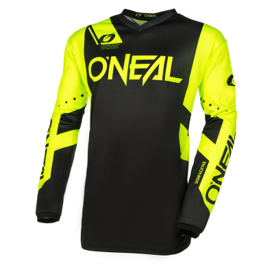 Μπλούζα μηχανής O`NEAL ELEMENT RACEWEAR BLACK/NEON YELLOW V.24