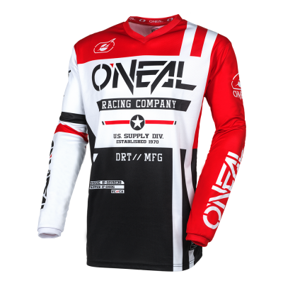 Μπλούζα μηχανής O`NEAL ELEMENT WARHAWK BLACK/WHITE/RED