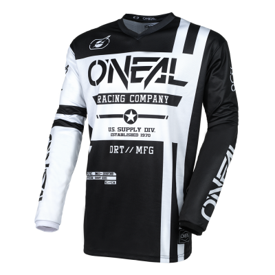 Μπλούζα μηχανής O`NEAL ELEMENT WARHAWK BLACK/WHITE