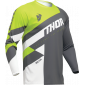 Παιδική μπλούζα motocross THOR YOUTH SECTOR CHECKER ΓΚΡΙ/ΟΞΥ thumb