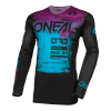 Μπλούζα motocross O'NEAL MAYHEM SCARZ BLACK/BLUE V.24